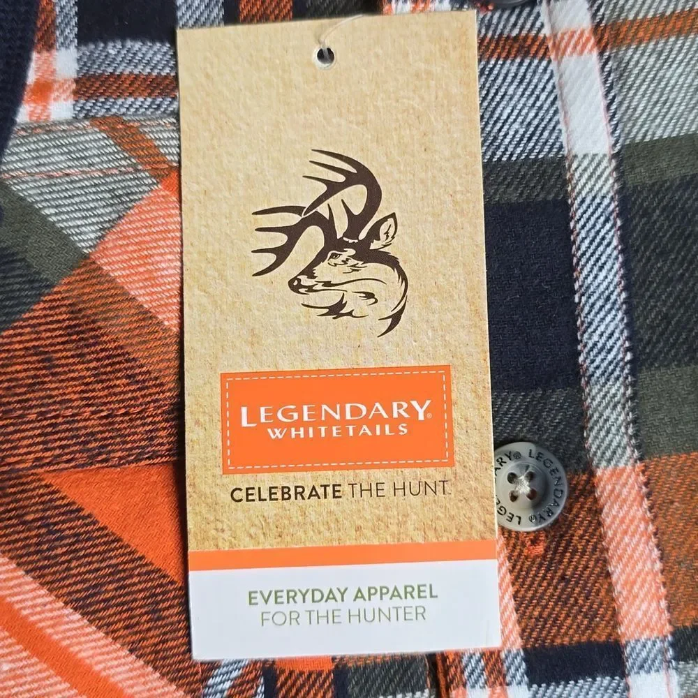 3191 NWT Legendary Whitetail Men's Maplewood Hooded Flannel Shirt Jacket Sz Lg